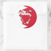 Bahraini-Flagge und -Wappen, Flagge Bahrains Runder Aufkleber (Tasche)
