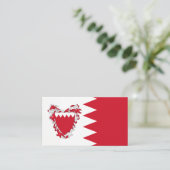 Bahraini-Flagge und -Wappen, Flagge Bahrains Visitenkarte (Stehend Vorderseite)