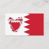 Bahraini-Flagge und -Wappen, Flagge Bahrains Visitenkarte (Vorderseite)