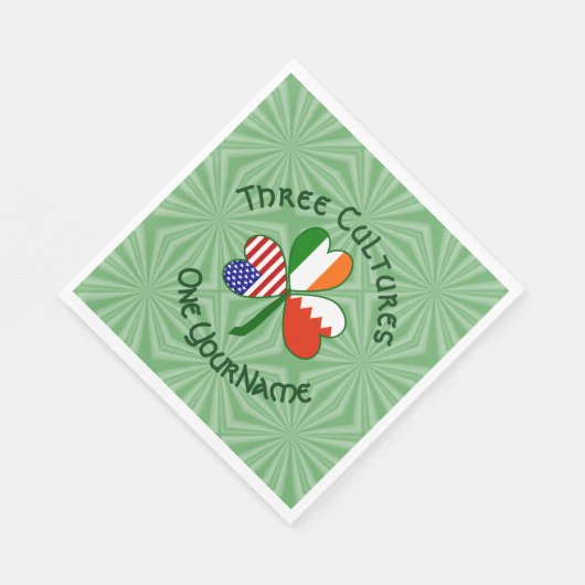 Bahraini Irland USA Kleeblatt Birthday Party Paper Serviette (Ecke)