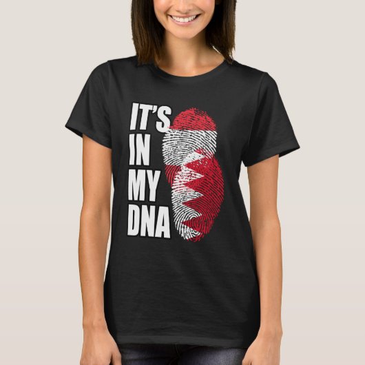 bahrainische und österreichische DNA-Mischung T-Shirt (Vorderseite)