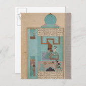 Bahram besucht eine Prinzessin im Türkis Postkarte (Vorne/Hinten)