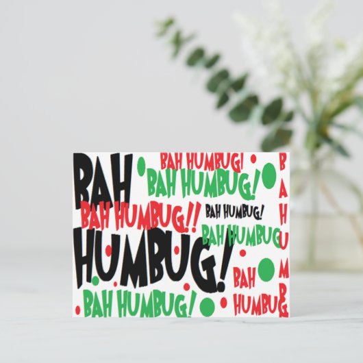 Bahumbug Postkarte (Stehend Vorderseite)