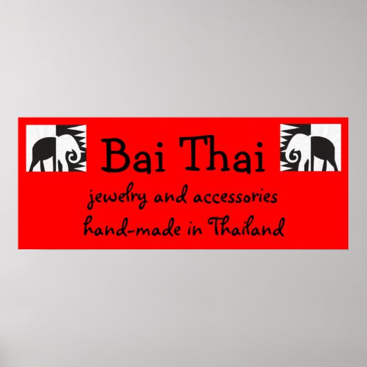 Bai Thai Sign Poster (Vorne)