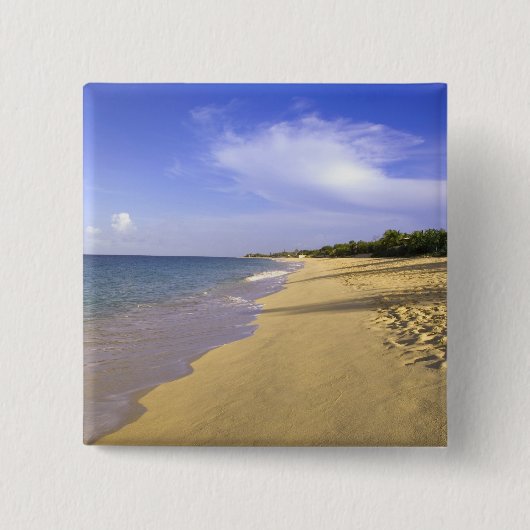 Baie Longue Long Bay Beach, St. Martin, Button (Vorderseite)