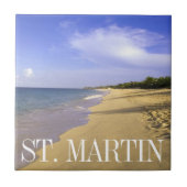 Baie Longue Long Bay Beach, St. Martin Fliese (Vorderseite)