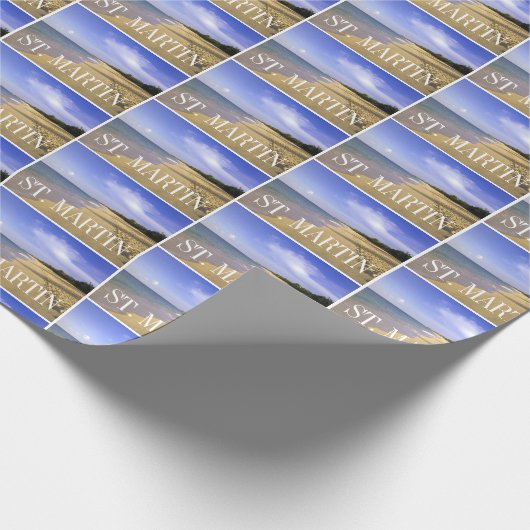 Baie Longue Long Bay Beach, St. Martin Geschenkpapier (Ecke)