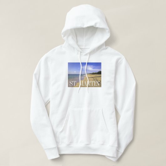 Baie Longue Long Bay Beach, St. Martin Hoodie (Design vorne)
