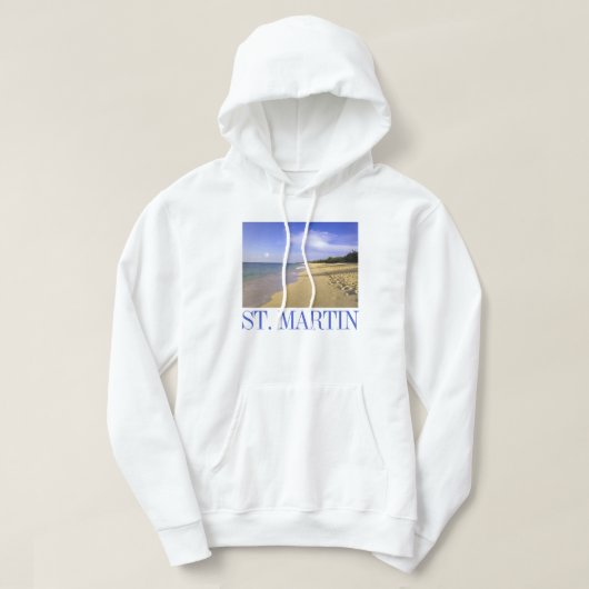 Baie Longue Long Bay Beach, St. Martin Hoodie (Design vorne)