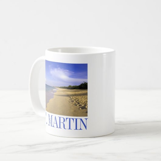 Baie Longue Long Bay Beach, St. Martin Kaffeetasse (Vorderseite Links)
