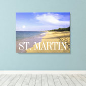 Baie Longue Long Bay Beach, St. Martin Leinwanddruck (Insitu (Holzboden))