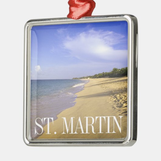 Baie Longue Long Bay Beach, St. Martin Ornament Aus Metall (Links)