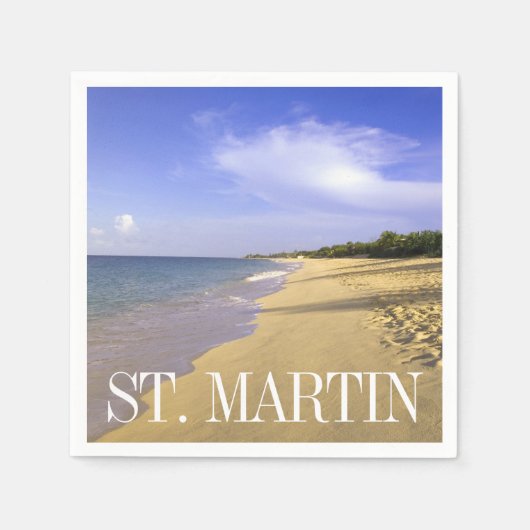 Baie Longue Long Bay Beach, St. Martin Serviette (Vorderseite)