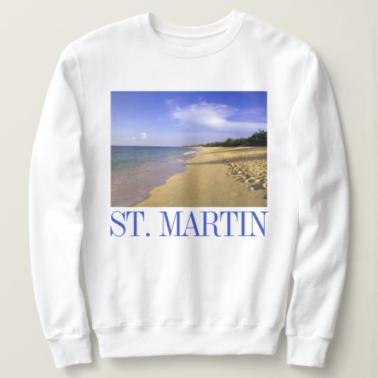 Baie Longue Long Bay Beach, St. Martin Sweatshirt (Design vorne)