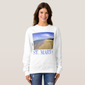 Baie Longue Long Bay Beach, St. Martin Sweatshirt (Vorne ganz)