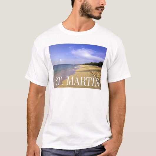 Baie Longue Long Bay Beach, St. Martin T-Shirt (Vorderseite)