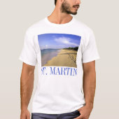Baie Longue Long Bay Beach, St. Martin T-Shirt (Vorderseite)