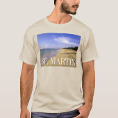 Baie Longue Long Bay Beach, St. Martin T-Shirt (Vorderseite)