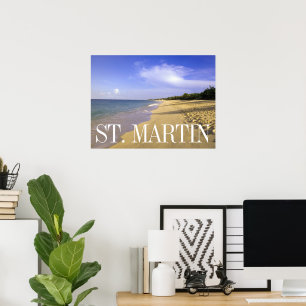Baie Longue Long Bay Strand, St. Martin Poster