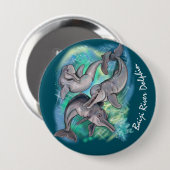 Baiji River Dolphin hat Echos verloren Button (Vorne & Hinten)