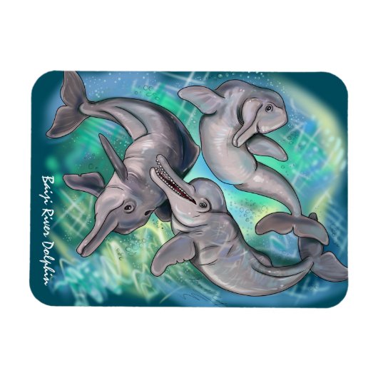 Baiji River Dolphin hat Echos verloren Magnet (Horizontal)