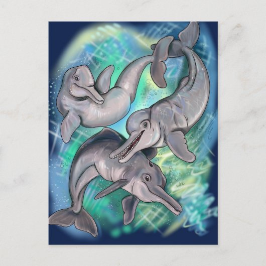 Baiji River Dolphin hat Echos verloren Postkarte (Vorderseite)