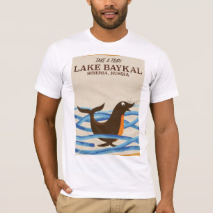 Baikal See Robbe Vintage Reiseposter T-Shirt
