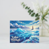 Baikalsee Russland Postkarte (Stehend Vorderseite)