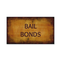 Bail Bonds Antike Visitenkarte