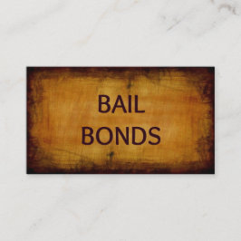 Bail Bonds Antike Visitenkarte