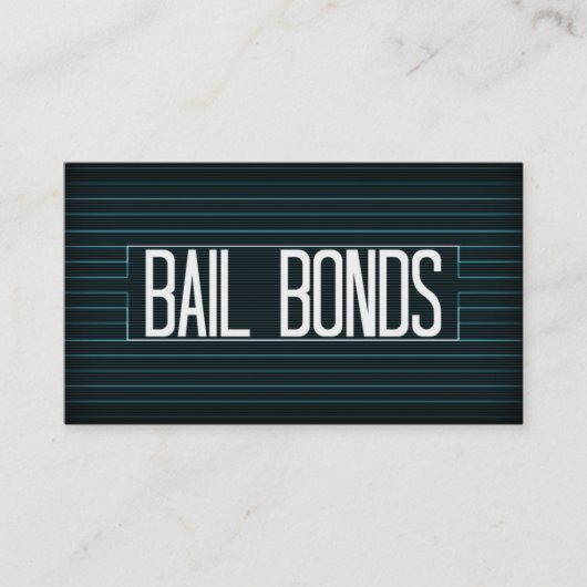 Bail Bonds Elegante Stripe Business Card Visitenkarte (Vorderseite)
