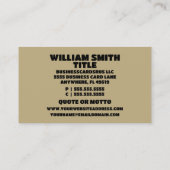 Bail Bonds Gefängnissaal Visitenkarte (Rückseite)