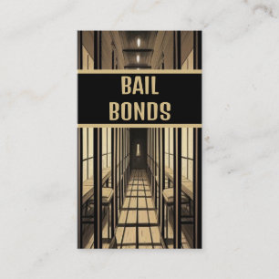 Bail Bonds Gefängnissaal Visitenkarte
