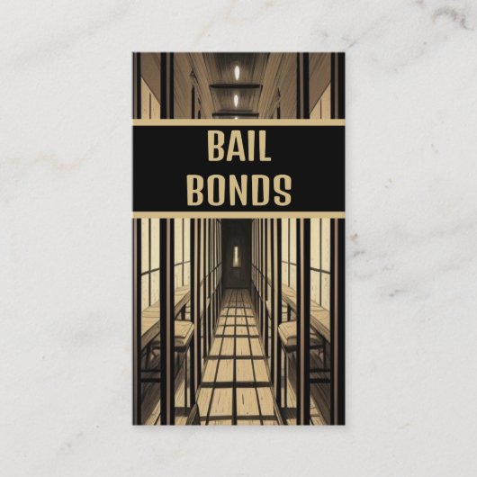 Bail Bonds Gefängnissaal Visitenkarte (Vorderseite)