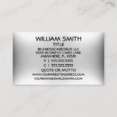 Bail Bonds Metal Look Business Card Visitenkarte (Rückseite)