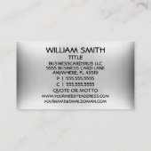 Bail Bonds Metal Look Business Card Visitenkarte (Rückseite)