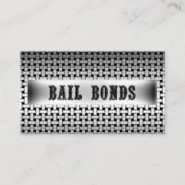 Bail Bonds Metal Look Business Card Visitenkarte