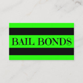 Bail Bonds Nee Green Business Card Visitenkarte
