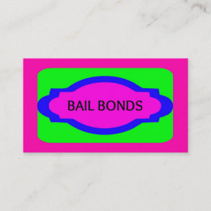 Bail Bonds Neo Colors Business Card Visitenkarte