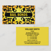 Bail Bonds Sunshine Damask Visitenkarte (Vorne/Hinten)