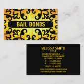 Bail Bonds Sunshine Damask Visitenkarte (Vorne/Hinten)