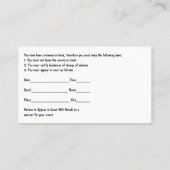 Bail Bonds Two Side Modern Business Cards Visitenkarte (Rückseite)