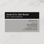 Bail Bonds Two Side Modern Business Cards Visitenkarte (Vorderseite)