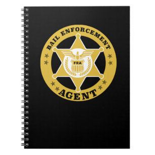 BAIL-DURCHSETZUNG AGENT ABZEICHEN NOTEBOOK NOTIZBLOCK
