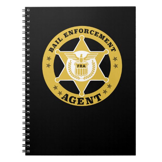 BAIL-DURCHSETZUNG AGENT ABZEICHEN NOTEBOOK NOTIZBLOCK (Vorderseite)