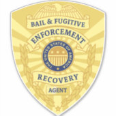 BAIL & FUGITIVE ERHOLUNG ABZEICHEN AUFKLEBER (Vorderseite)