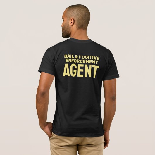 BAIL & FUGITIVE ERHOLUNG AGENT ABZEICHEN T-Shirt (Schwarz voll)
