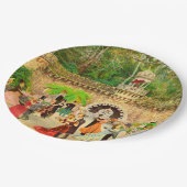  Bailando vals en la Quinta da Regaleira, Portugal Pappteller (Schrägansicht)