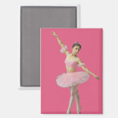 Bailarina con tutú rosa magnet (Vorderseite/Rückseite)
