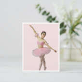 Bailarina con tutú rosa postkarte (Stehend Vorderseite)